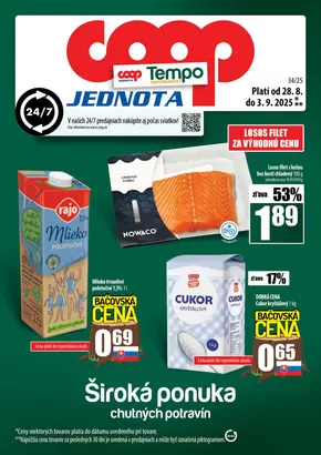 Katalóg COOP Jednota v Banská Bystrica | Zľavy a akcie | 2025-08-28T00:00:00.000Z - 2025-09-03T00:00:00.000Z