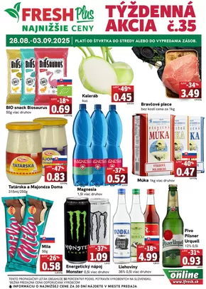 Katalóg Fresh v Pezinok | Týždenná akcia FRESH Plus | 2025-08-28T00:00:00.000Z - 2025-09-03T00:00:00.000Z