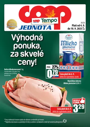 Katalóg COOP Jednota v Rožňava | Skvelá ponuka pre všetkých zákazníkov | 2025-09-04T00:00:00.000Z - 2025-09-10T00:00:00.000Z