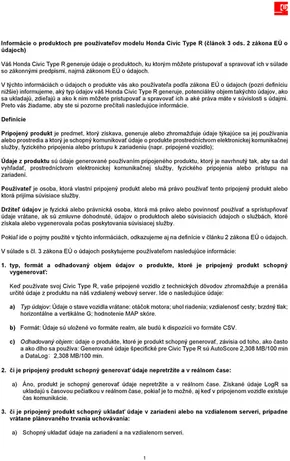 Katalóg Honda | Honda SLOVAKIA Civic Type R | 2025-09-05T00:00:00.000Z - 2026-09-05T00:00:00.000Z