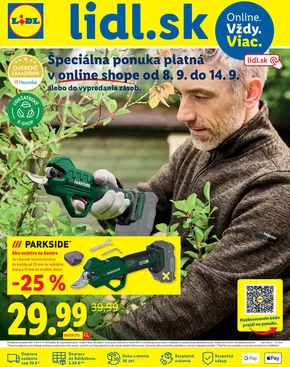 Katalóg Lidl v Bratislava | Platný od 08. 09. 2025 | 2025-09-01T00:00:00.000Z - 2025-09-14T00:00:00.000Z