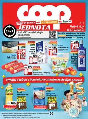 Katalóg COOP Jednota v Michalovce | Zľavy a akcie | 2025-09-11T00:00:00.000Z - 2025-09-17T00:00:00.000Z