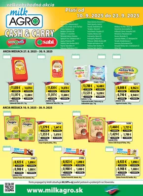 Katalóg Milk Agro v Poprad | Cash & Carry leták | 2025-09-10T00:00:00.000Z - 2025-09-23T00:00:00.000Z
