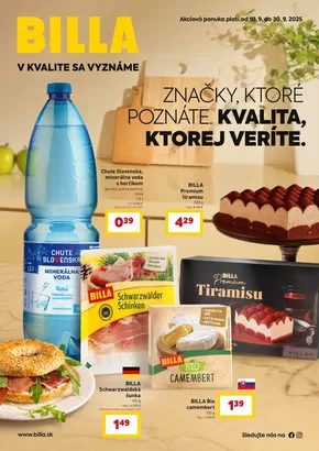 Katalóg Billa v Partizánske | Skvelá ponuka pre lovcov výhodných ponúk | 2025-09-10T00:00:00.000Z - 2025-09-30T00:00:00.000Z