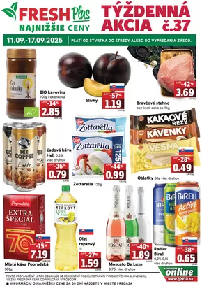 Katalóg Fresh v Partizánske | Týždenná akcia FRESH Plus | 2025-09-11T00:00:00.000Z - 2025-09-17T00:00:00.000Z