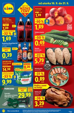 Katalóg Lidl v Krompachy | Platný od utorka 16. 09. 2025 | 2025-09-16T00:00:00.000Z - 2025-09-21T00:00:00.000Z