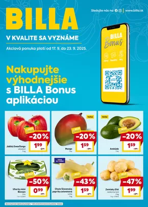Katalóg Billa v Trstená | Najlepšie ponuky pre šetrných | 2025-09-17T00:00:00.000Z - 2025-09-23T00:00:00.000Z