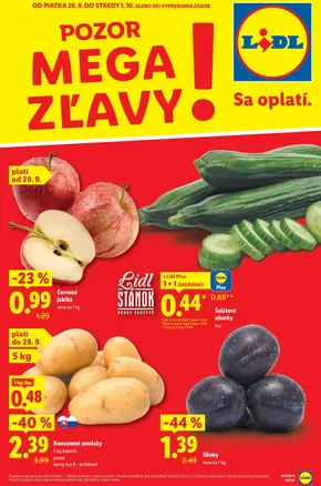 Katalóg Lidl | Platné od 26. 09. 2025 | 2025-09-26T00:00:00.000Z - 2025-10-01T00:00:00.000Z