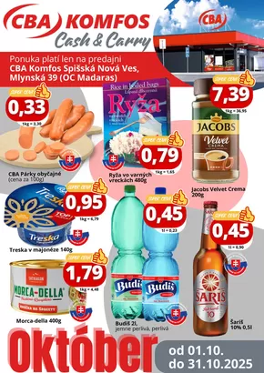 Katalóg CBA v Galanta | CBA Špeciál Gastrocash Spišská Nová Ves | 2025-10-01T00:00:00.000Z - 2025-10-31T00:00:00.000Z