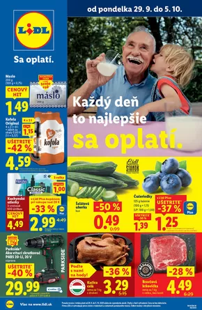 Katalóg Lidl | Platný od pondelka 29. 09. 2025 | 2025-09-29T00:00:00.000Z - 2025-10-05T00:00:00.000Z