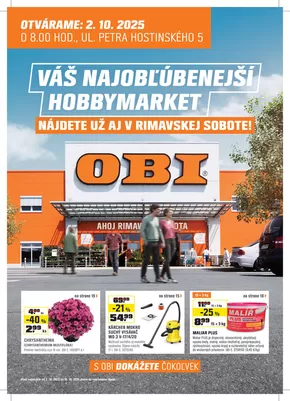 Katalóg OBI v Košice | VÁŠ NAJOBĽÚBENEJŠÍ HOBBYMARKET | 2025-10-01T00:00:00.000Z - 2025-10-15T00:00:00.000Z