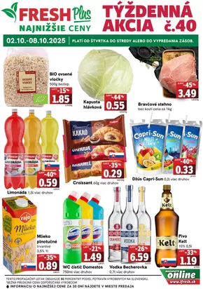 Katalóg Fresh v Košice | Týždenná akcia FRESH Plus | 2025-10-02T00:00:00.000Z - 2025-10-08T00:00:00.000Z