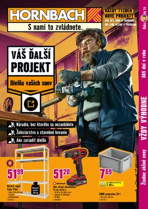 Katalóg HORNBACH v Bratislava | Váš ďalší projekt - Dielňa vašich snov | 2025-10-09T00:00:00.000Z - 2025-10-23T00:00:00.000Z