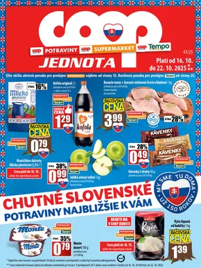 Katalóg COOP Jednota v Liptovský Hrádok | Leták COOP Jednota | 2025-10-16T00:00:00.000Z - 2025-10-22T00:00:00.000Z