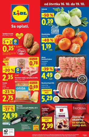 Katalóg Lidl v Liptovský Hrádok | Platný od 16. 10. 2025 | 2025-10-16T00:00:00.000Z - 2025-10-19T00:00:00.000Z