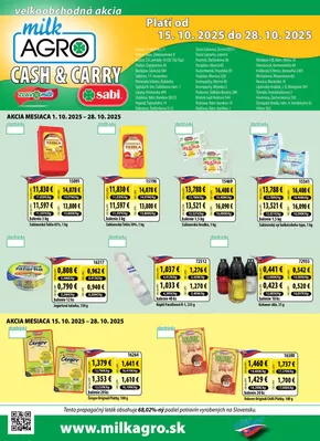 Katalóg Milk Agro v Košice | Cash & Carry leták | 2025-10-16T00:00:00.000Z - 2025-10-30T00:00:00.000Z