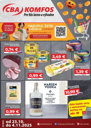 Katalóg CBA v Bratislava | Výhodná ponuka CBA Komfos | 2025-10-21T00:00:00.000Z - 2025-11-04T00:00:00.000Z