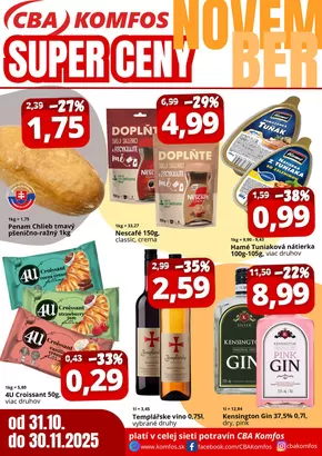 Katalóg CBA v Prešov | CBA Super ceny november | 2025-10-28T00:00:00.000Z - 2025-11-11T00:00:00.000Z