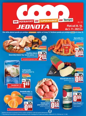 Katalóg COOP Jednota v Bardejov | Leták COOP Jednota | 2025-10-30T00:00:00.000Z - 2025-11-05T00:00:00.000Z