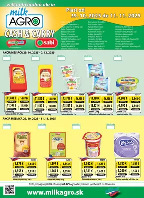 Katalóg Milk Agro v Sereď | Cash & Carry leták | 2025-10-29T00:00:00.000Z - 2025-11-12T00:00:00.000Z