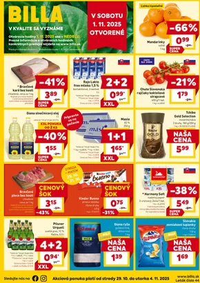 Katalóg Billa v Nitra | Leták Billa | 2025-10-29T00:00:00.000Z - 2025-11-04T00:00:00.000Z