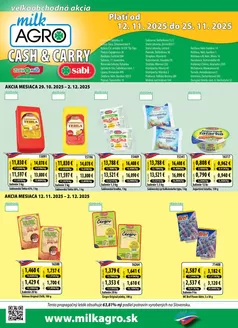 Katalóg Milk Agro v Bratislava | Cash & Carry leták | 2025-10-29T00:00:00.000Z - 2025-12-02T00:00:00.000Z