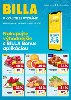 Katalóg Billa v Komárno | Ponuky pre lovcov výhodných ponúk | 2025-12-03T00:00:00.000Z - 2025-12-09T00:00:00.000Z