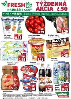 Katalóg Fresh v Lučenec | Týždenná akcia FRESH Plus | 2025-11-12T00:00:00.000Z - 2025-12-17T00:00:00.000Z