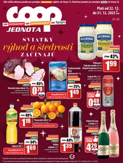 Katalóg COOP Jednota | Leták COOP Jednota | 2025-12-22T00:00:00.000Z - 2025-12-31T00:00:00.000Z