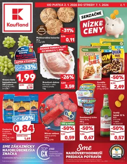 Katalóg Kaufland v Bratislava | Najlepšie ponuky pre šetrných | 2026-01-02T00:00:00.000Z - 2026-01-07T00:00:00.000Z