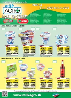 Katalóg Milk Agro v Prešov | Cash & Carry leták | 2026-01-21T00:00:00.000Z - 2026-02-03T00:00:00.000Z