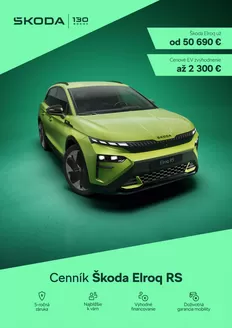 Katalóg Škoda v Hlohovec | Skoda Elroq RS cennik | 2026-02-01T00:00:00.000Z - 2026-02-28T00:00:00.000Z