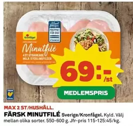 Kronfågel - FÄRSK MINUTFILÉ