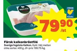 Ingelsta kalkon - Färsk kalkonbröstfilé