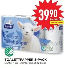 Lambi - TOALETTPAPPER 8-PACK