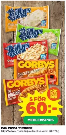 Billys - PAN PIZZA/PIROGER