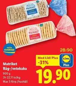 Råg-/vetekaka