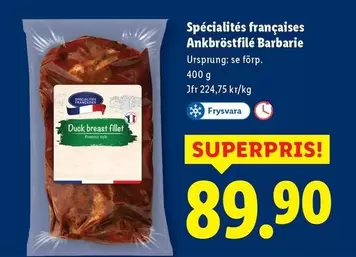 Duck - Ankbröstfilé Barbarie