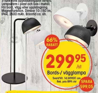 Bords-/vägglampa
