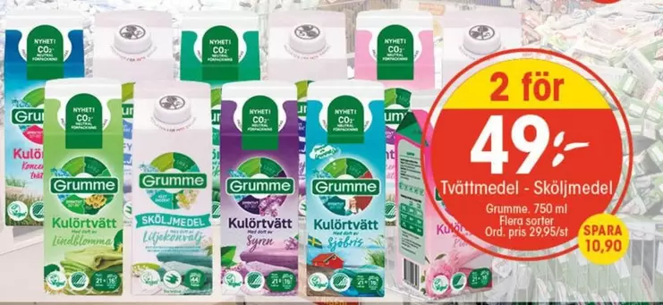 Grumme - Tvättmedel - Sköljmedel