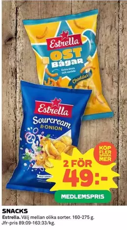 Estrella - OST Bågar or Sourcream & ONION