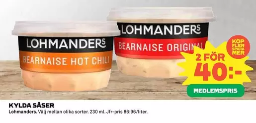 Lohmanders - Bearnaise Original, Bearnaise Hot Chili