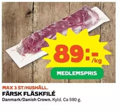 Danish Crown - FÄRSK FLÄSKFILÉ