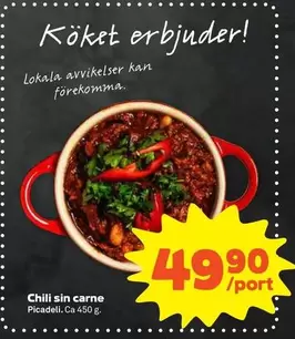 Chili sin carne