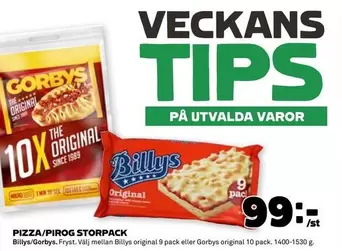 Gorbys - PIZZA/PIROG STORPACK