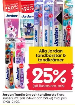 jordan - Tandkräm och tandborste Flera sorter