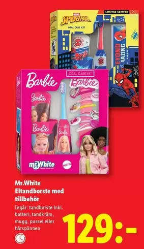Barbie - Eltandbørste med tillbehör