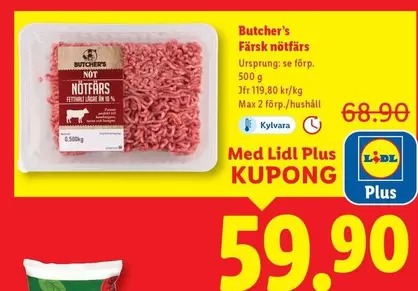 Färsk nötfärs