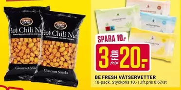 Gourmet - BE FRESH VÅTSERVETTER