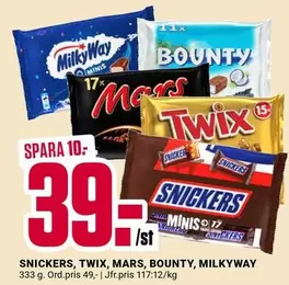 bounty - TWIX, MARS, BOUNTY, MILKYWAY
